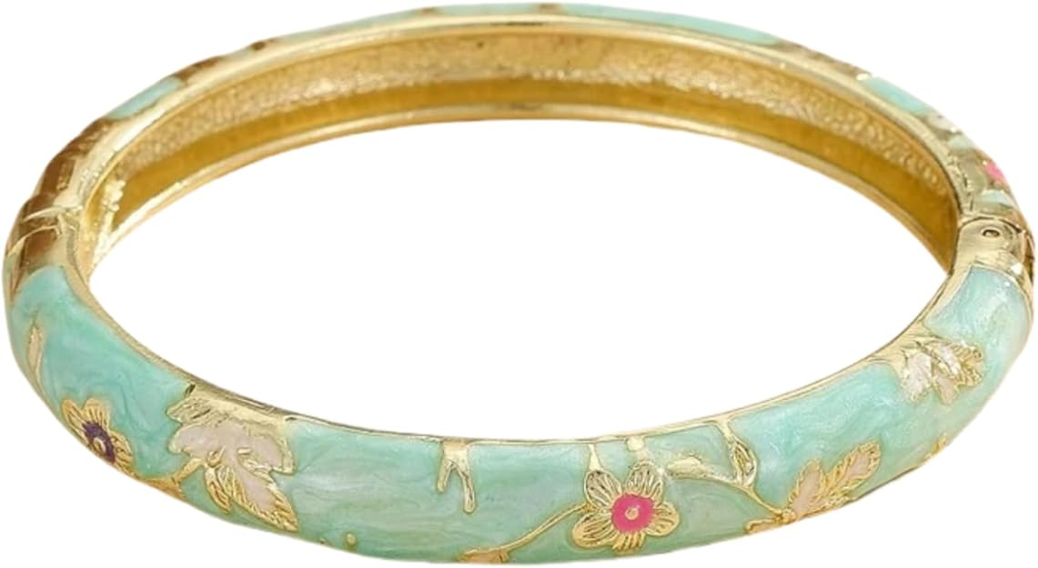Girls Cloisonne Enamel Bangle Bracelet - Delta Swanky Girl
