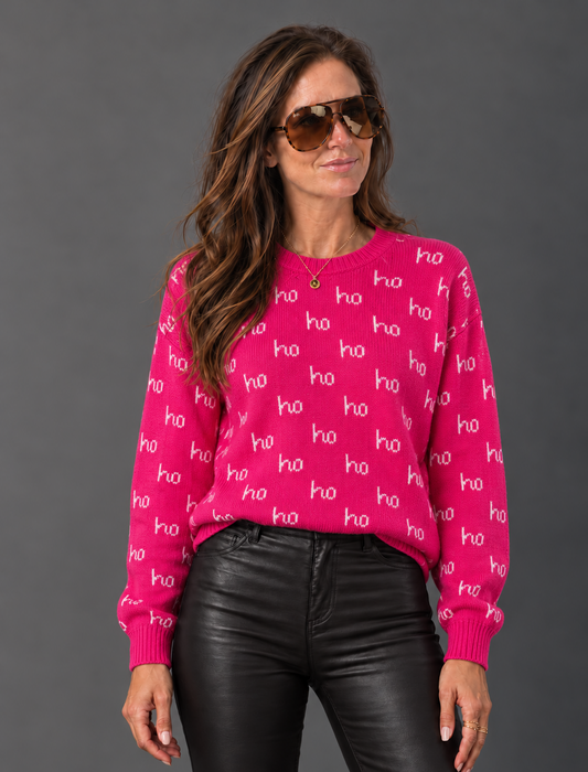 The Holly Jolly Sweater | Ho Ho Ho Holiday Knit Sweater