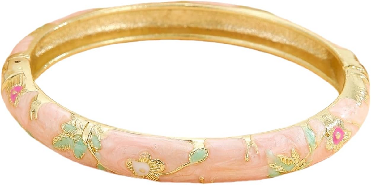 Girls Cloisonne Enamel Bangle Bracelet - Delta Swanky Girl
