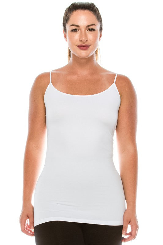 Curvy Crushin' Basic Cami - White