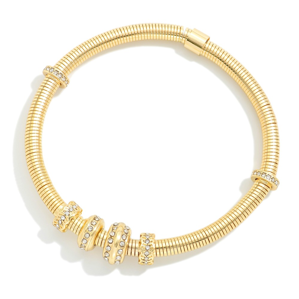 Couture Pave Slide Stretch Bracelet