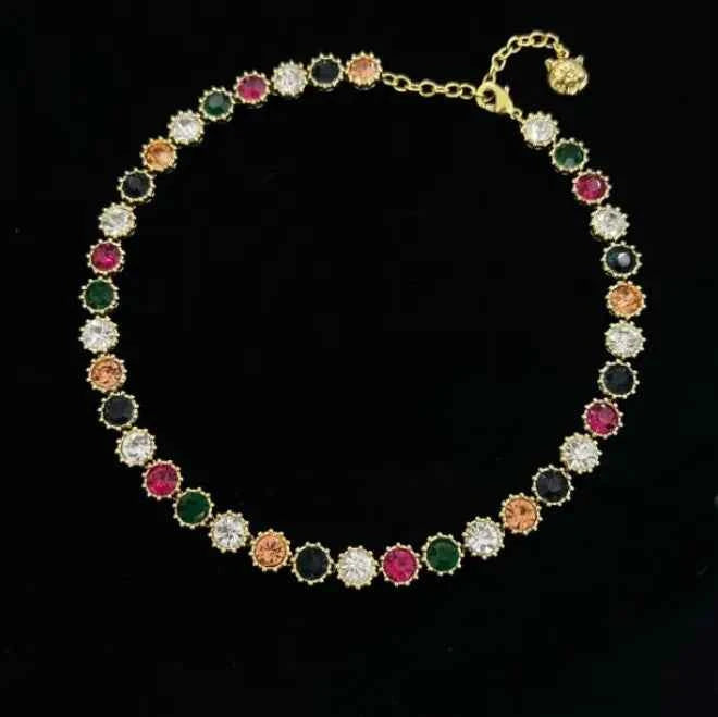 Vintage Royal Luxe Gemstone Necklace
