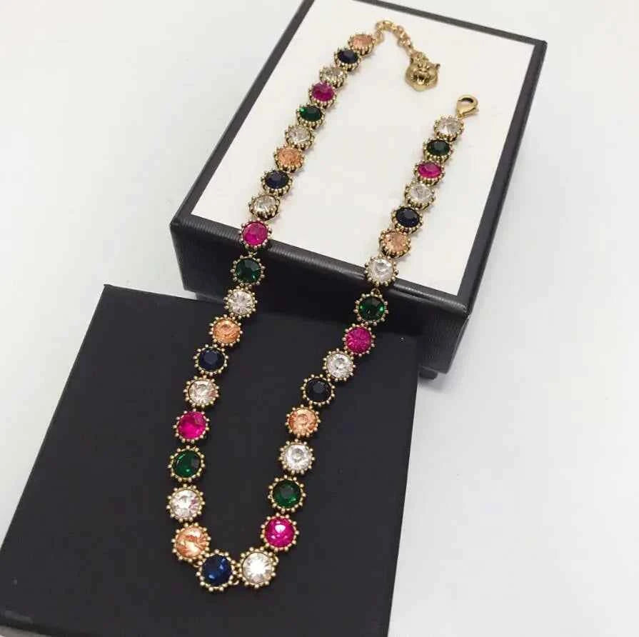 Vintage Royal Luxe Gemstone Necklace