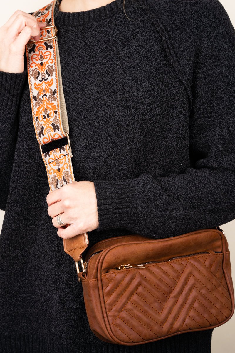 Willow Crossbody Bag - Brown/Cayenne - Delta Swanky Girl