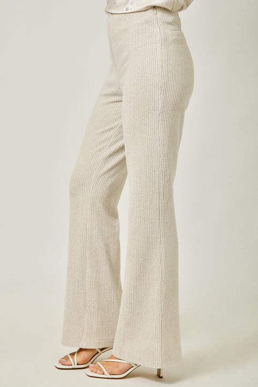 Velveteen Corduroy Bootcut Trouser - Ivory