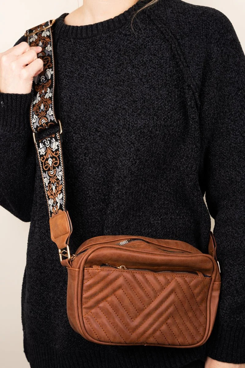 Willow Crossbody Bag - Brown/Hazel - Delta Swanky Girl