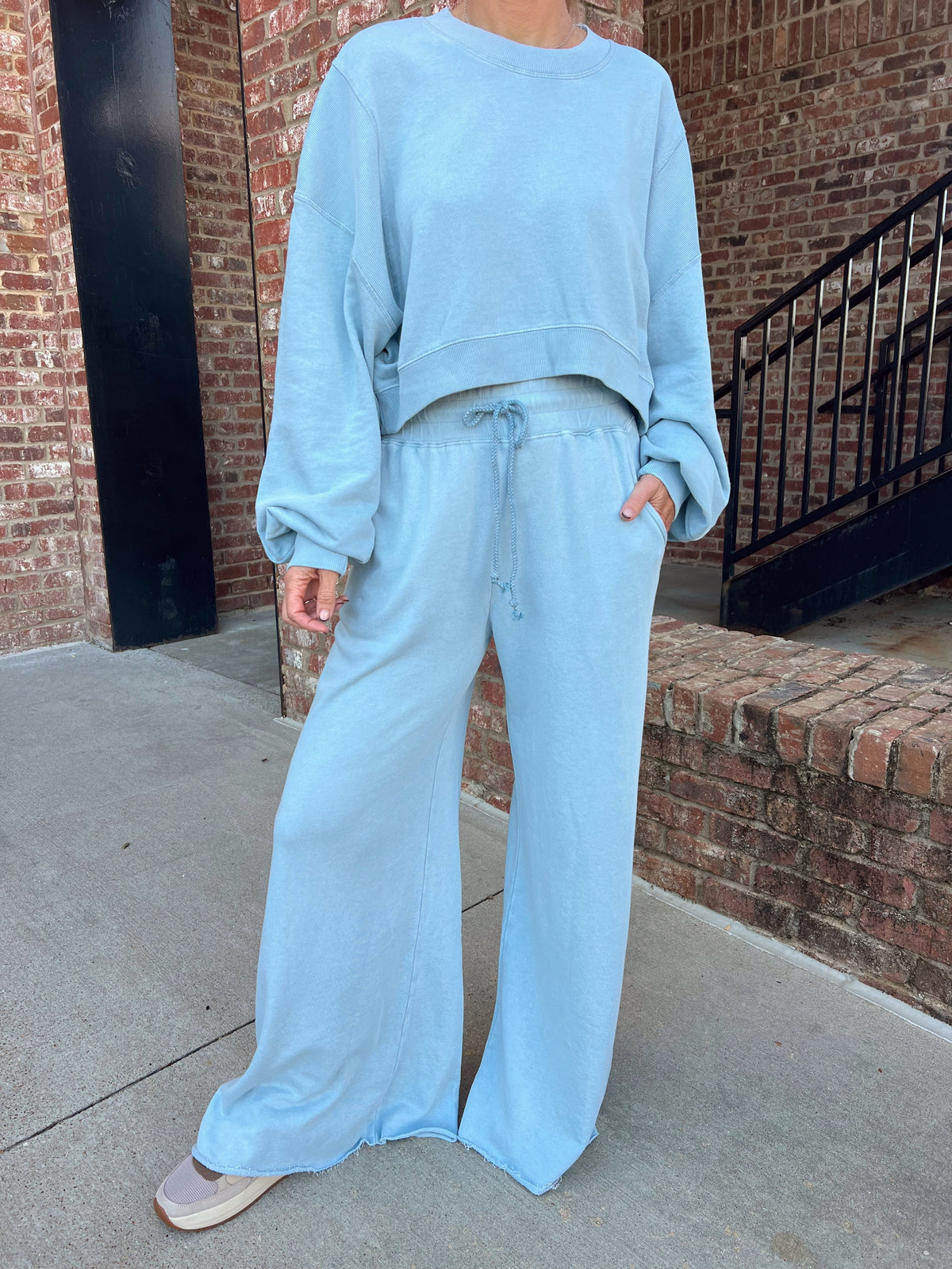 Santa Maria Pant Set - Icy Blue - Delta Swanky Girl