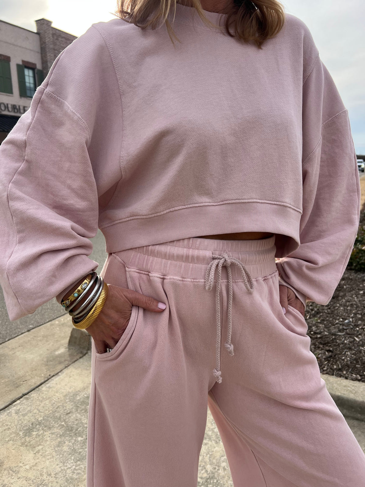 Santa Maria Pant Set - Pearl Pink - Delta Swanky Girl
