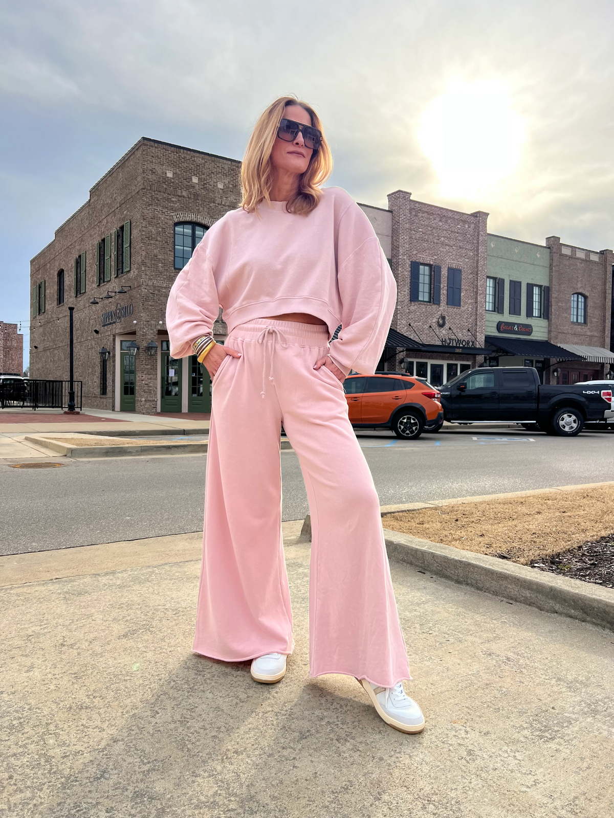 Santa Maria Pant Set - Pearl Pink - Delta Swanky Girl