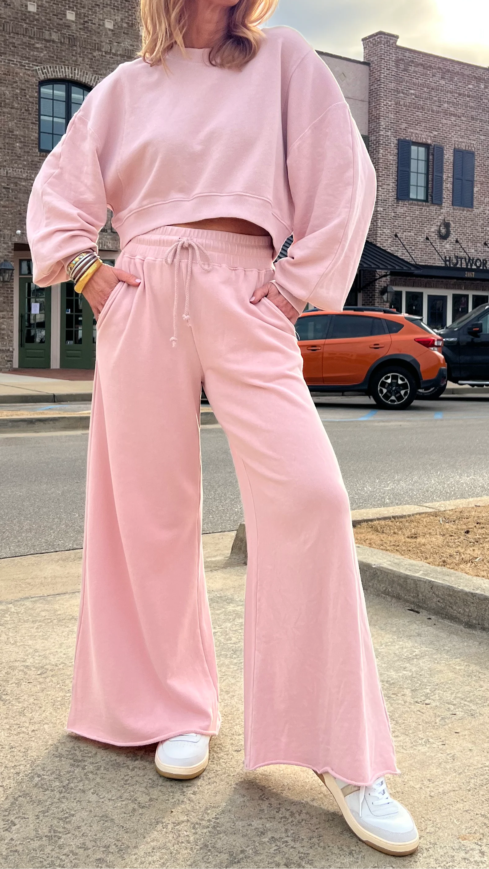 Santa Maria Pant Set - Pearl Pink – Delta Swanky Girl display picture 1