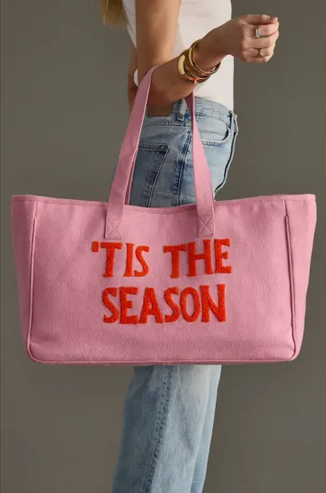 The Merry & Bright Tote | Colorful Holiday Cotton Tote Bag