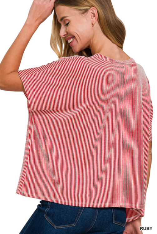 Curvy Confident Decisions Crewneck (Red/White)
