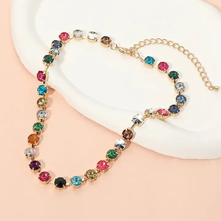Color Me Pretty Cushion Stone Necklace