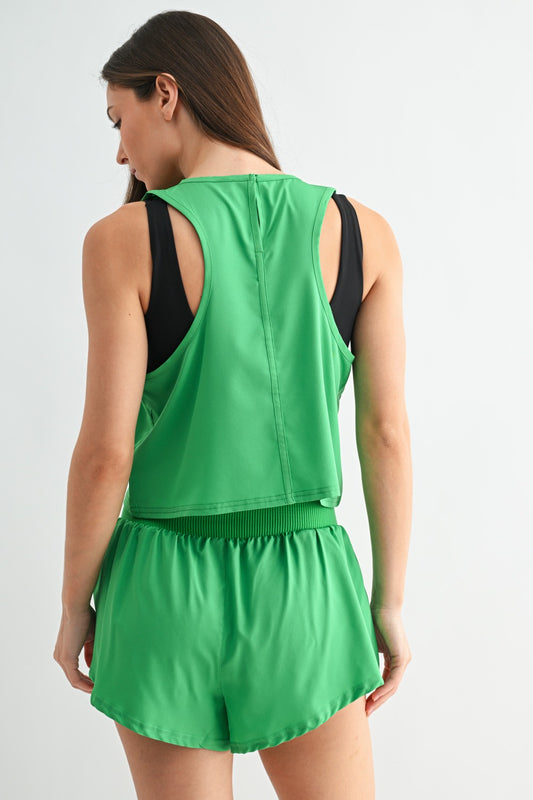 Drapey Active Tank Top - Green