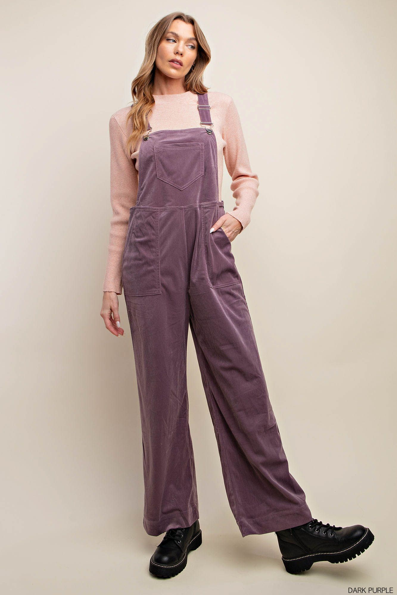 Happy Days Corduroy Overalls (Purple)