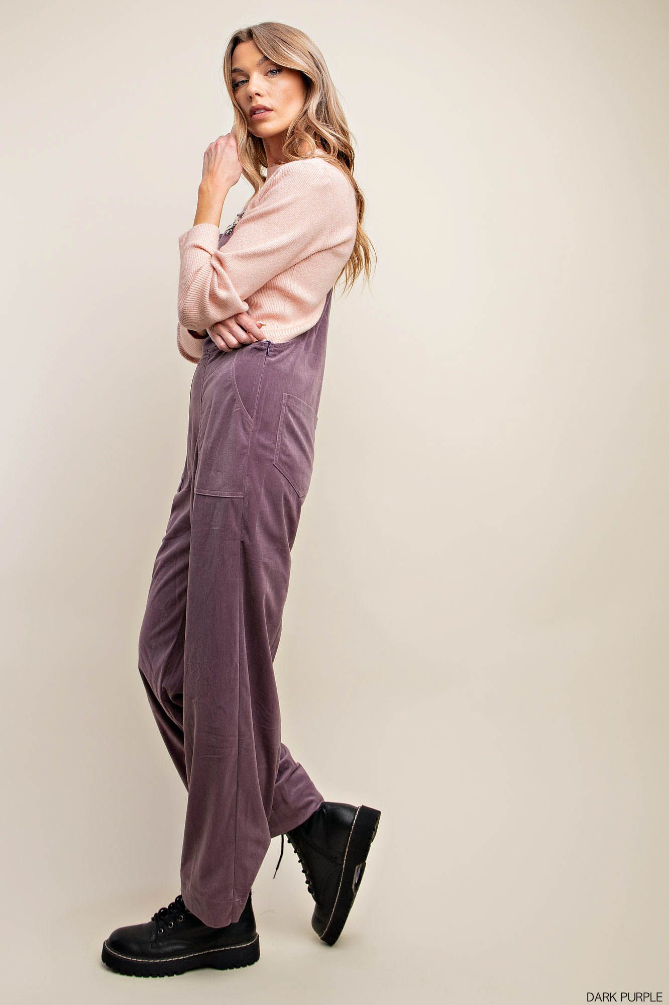 Happy Days Corduroy Overalls (Purple)