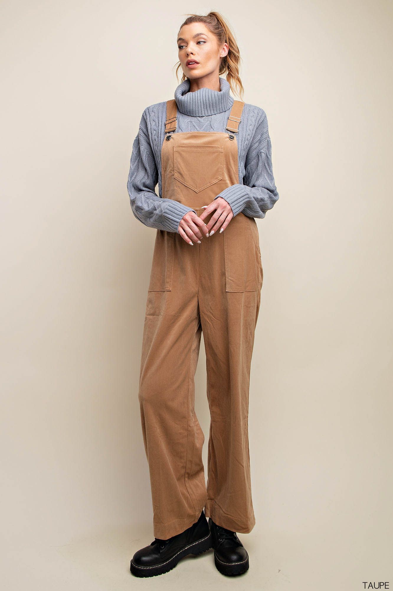 Happy Days Corduroy Overalls (Taupe)