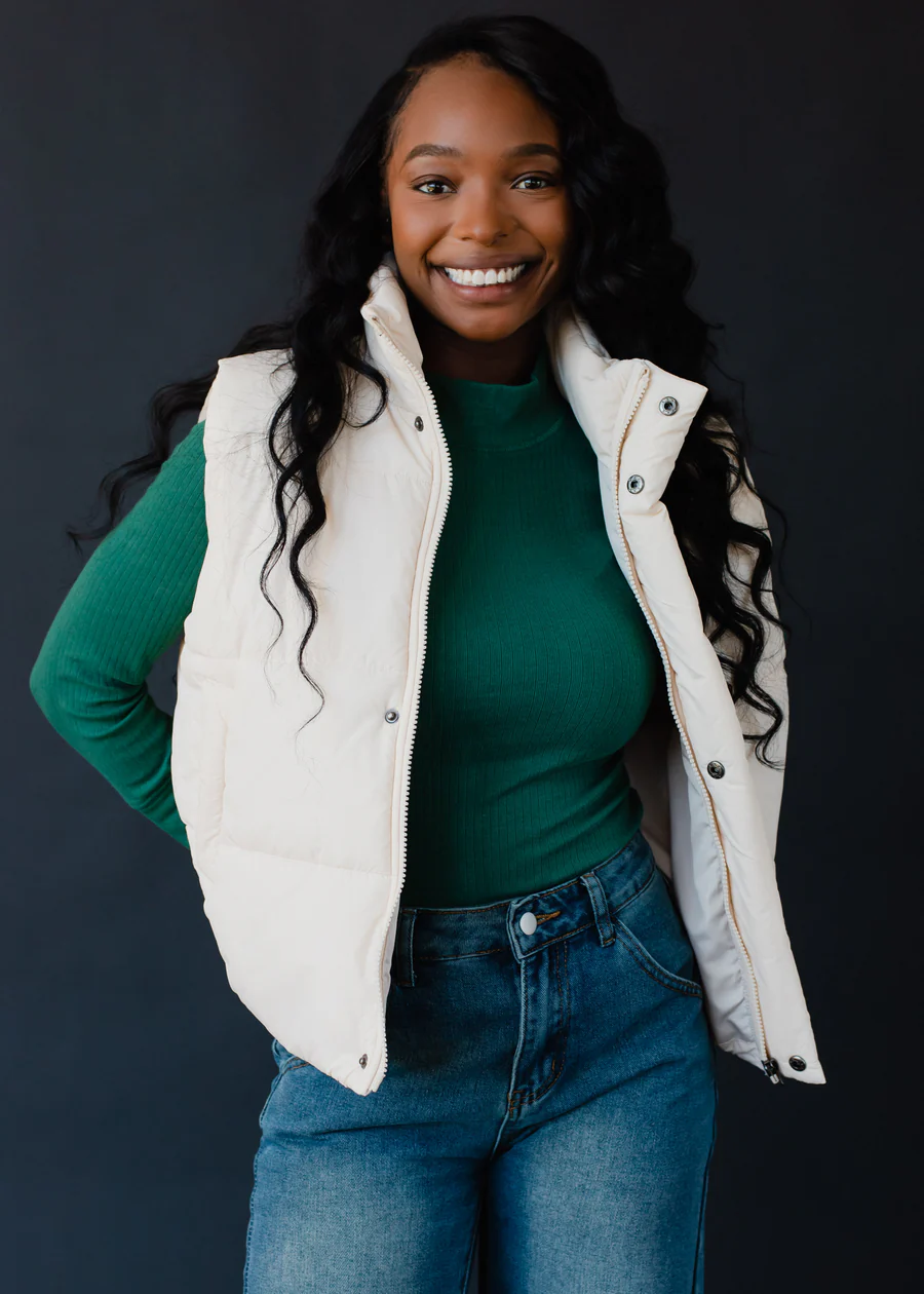 Aspen Puffer Vest (Oatmeal)