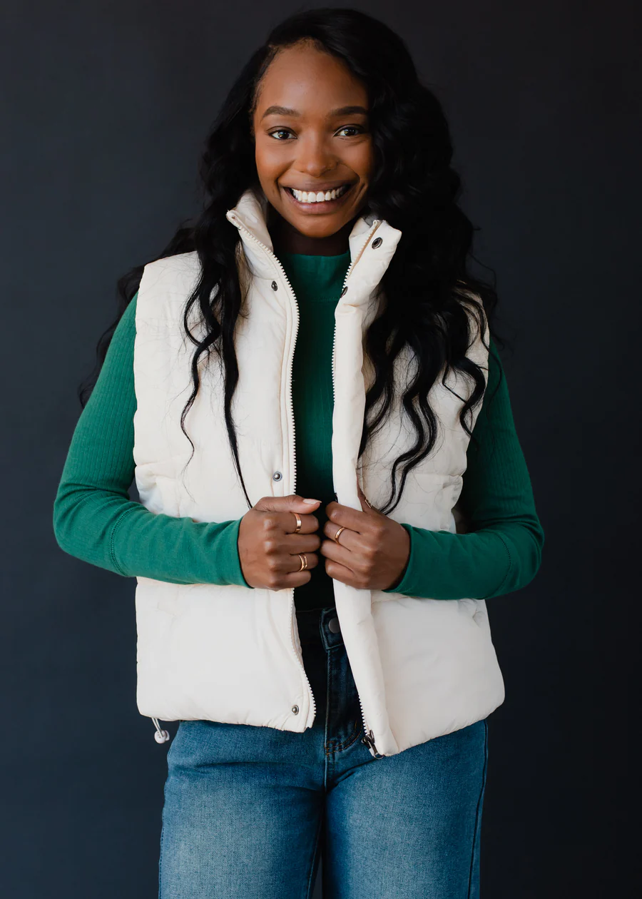 Aspen Puffer Vest (Oatmeal)