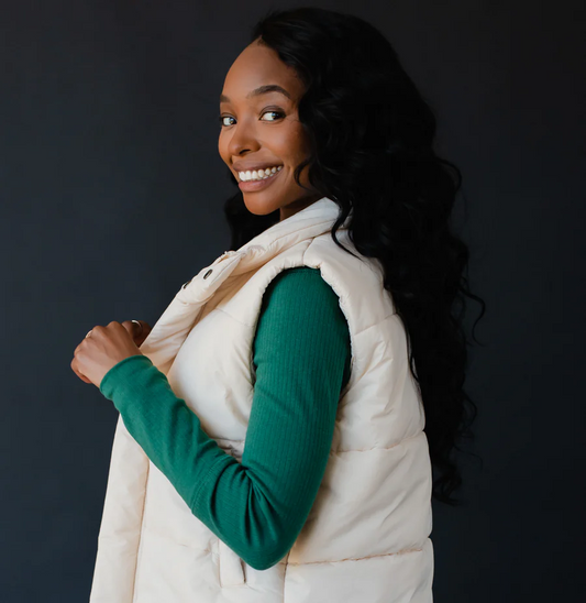 Aspen Puffer Vest (Oatmeal)