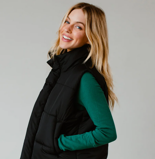 Aspen Puffer Vest (Black)