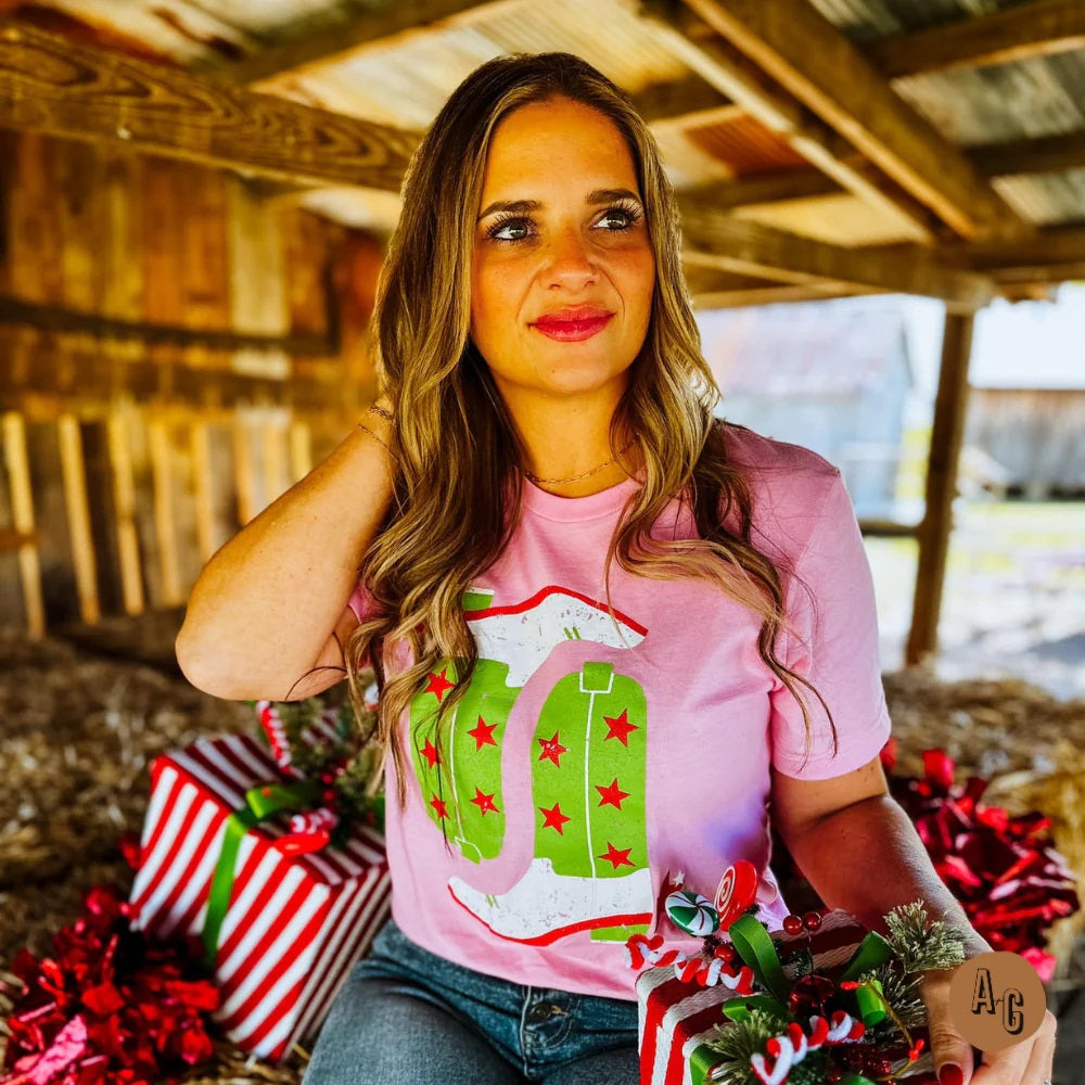 Boot Scootin' Christmas Graphic Tee