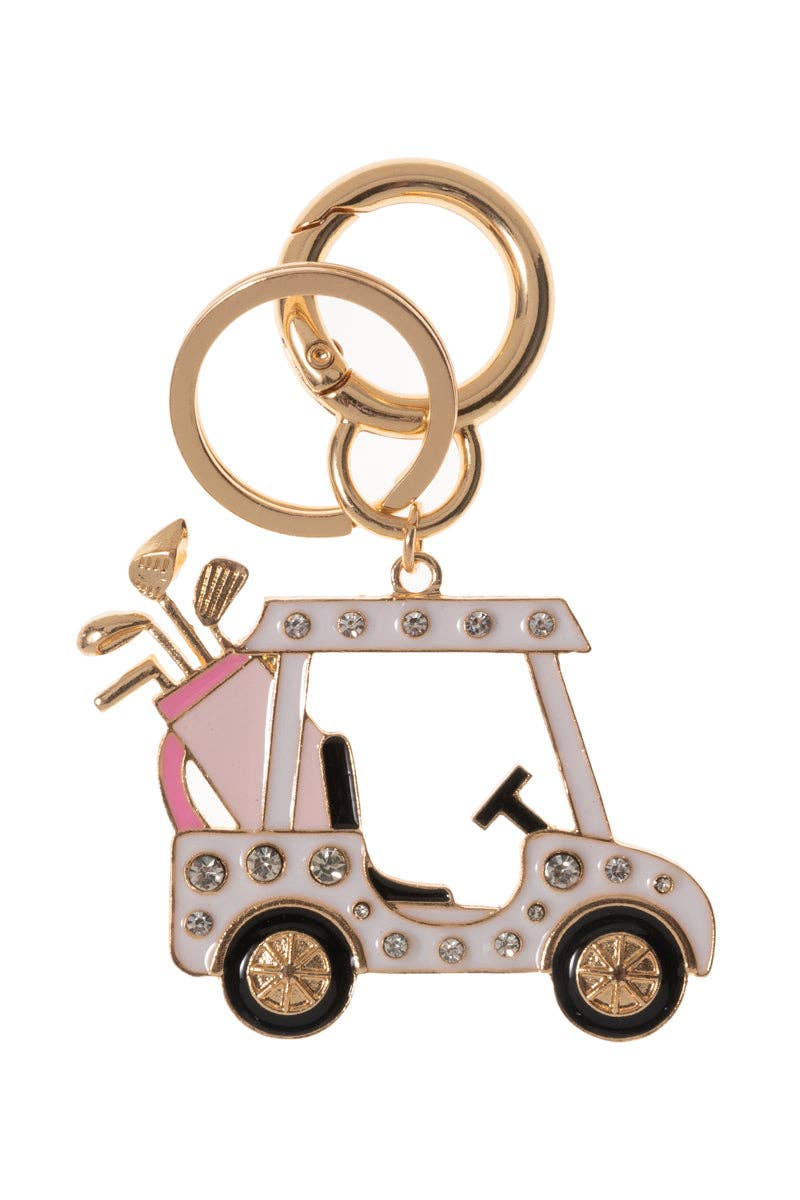 Bling Girl Golf Charm Accessory - White Stud - Delta Swanky Girl