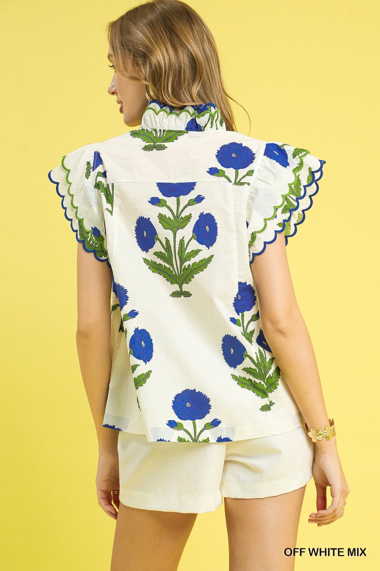 Beautiful Life Floral Top - White