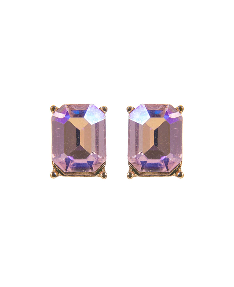 Adelle Gemstone Stud Earring - Morganite