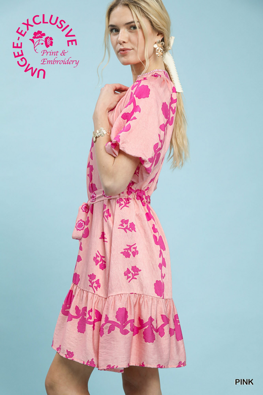 Heirloom Garden Boho Tie Waist Dress - Delta Swanky Girl