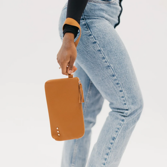CoCo Card Holder Clutch Bag - Brown - Delta Swanky Girl