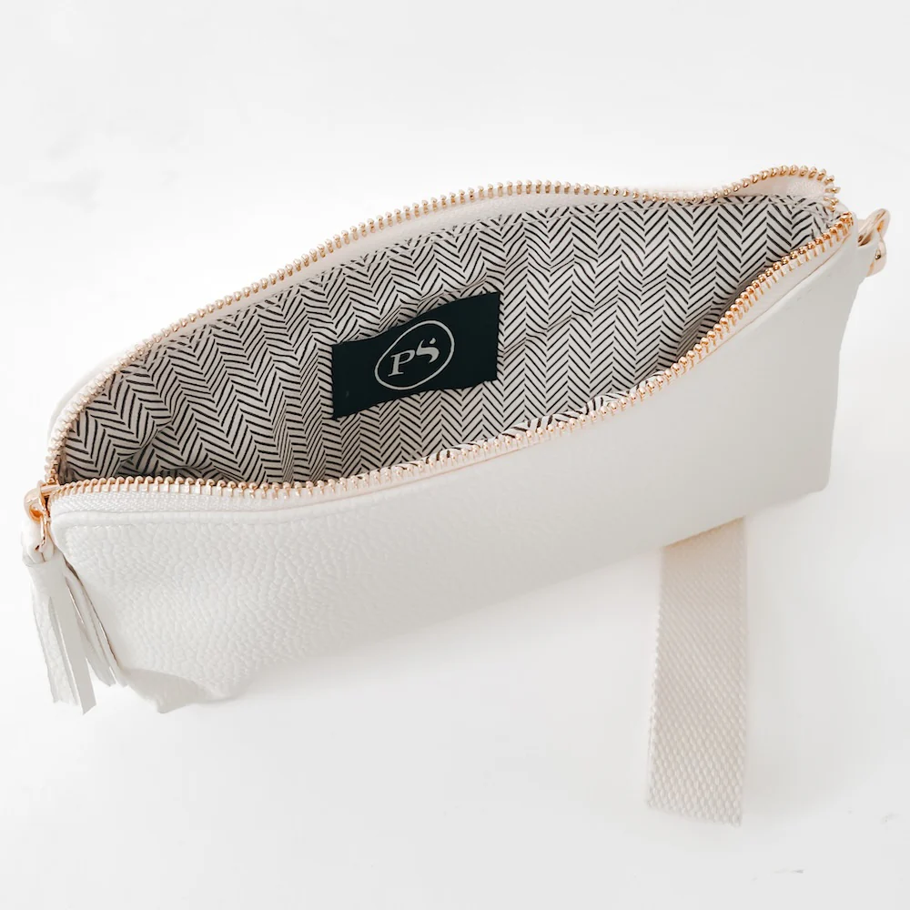 CoCo Card Holder Clutch Bag - Cream - Delta Swanky Girl
