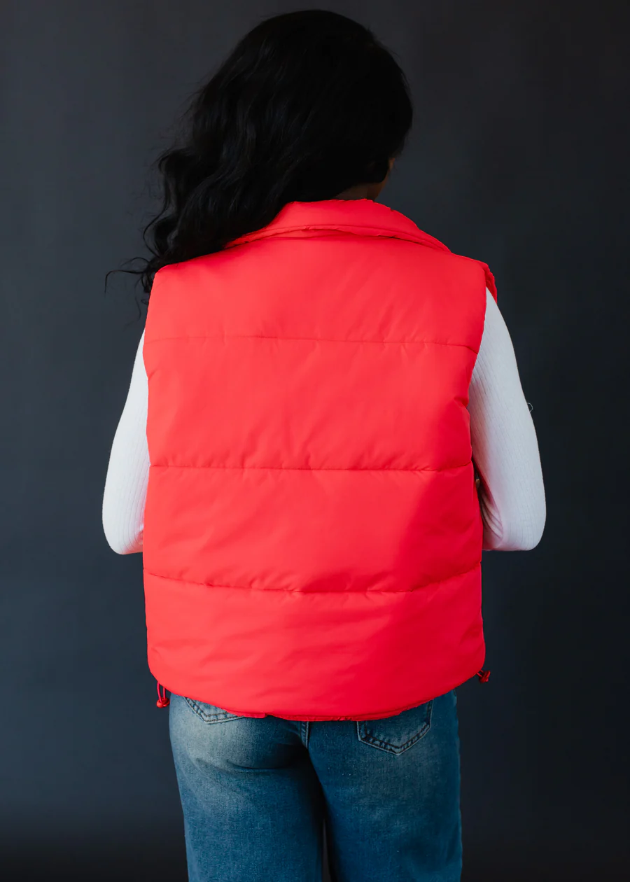 Aspen Puffer Vest (Coral)