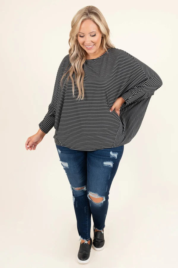 Curvy Never Alone Top (Black)