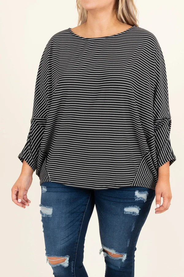 Curvy Never Alone Top (Black)