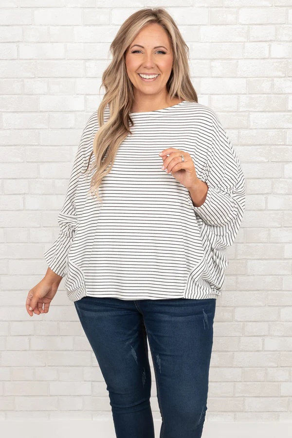 Curvy Never Alone Top (White)