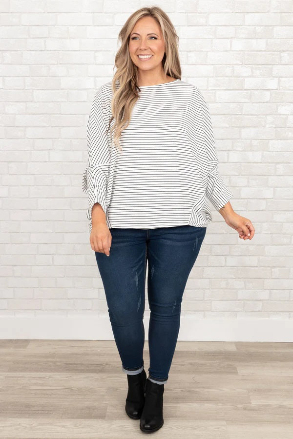 Curvy Never Alone Top (White)