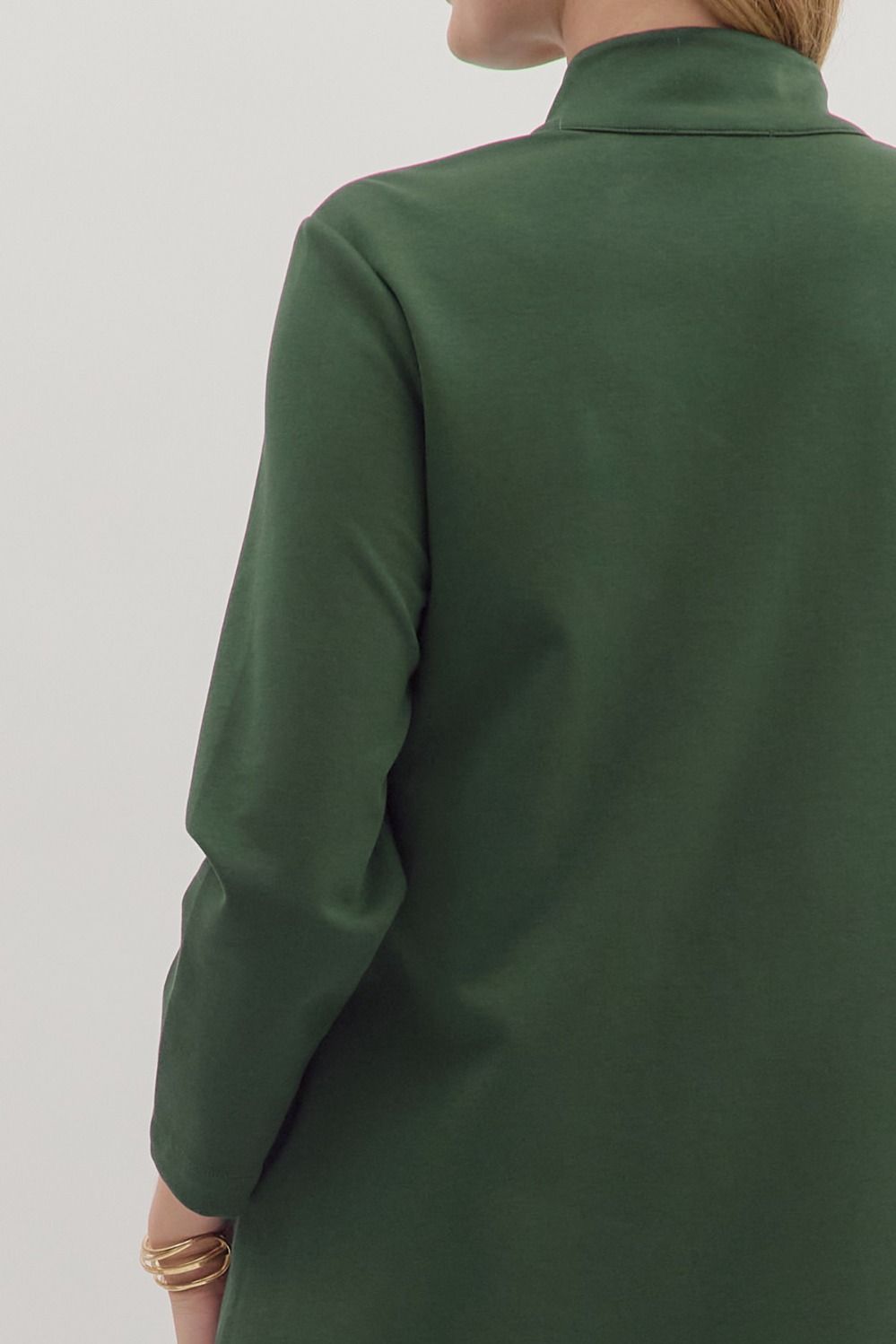 Jude High Neck Shift Dress - Green