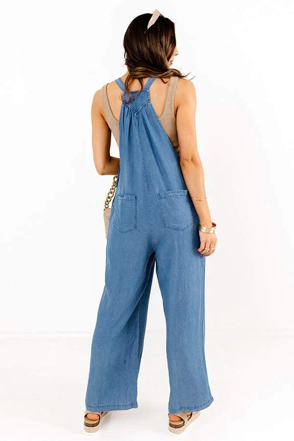 Into Bliss Denim Jumpsuit