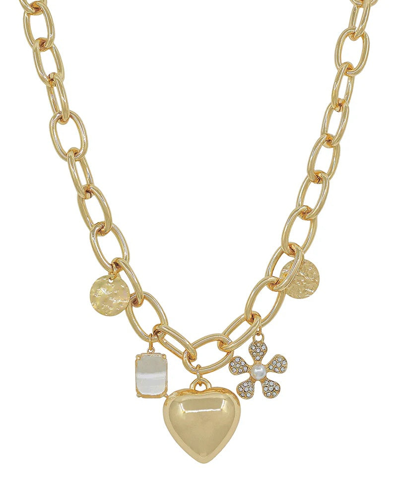 Worthington Charm Necklace - Gold