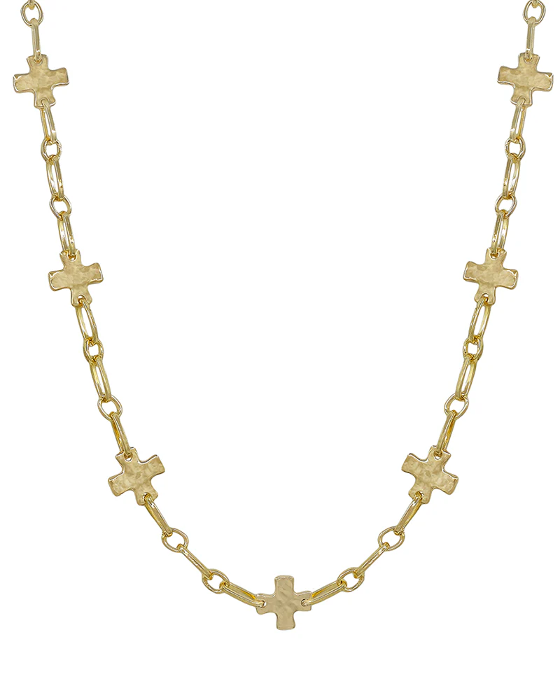 Malta Cross Station Halo Necklace - Delta Swanky Girl