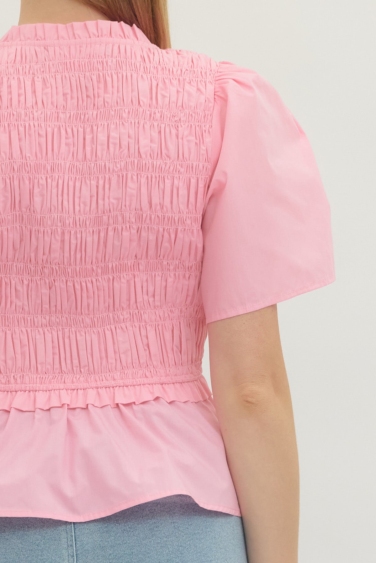 Picnic At Sunset Tie Front Top - Pink - Delta Swanky Girl