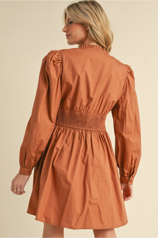 Felecity Front Zip Dress (Toffee)