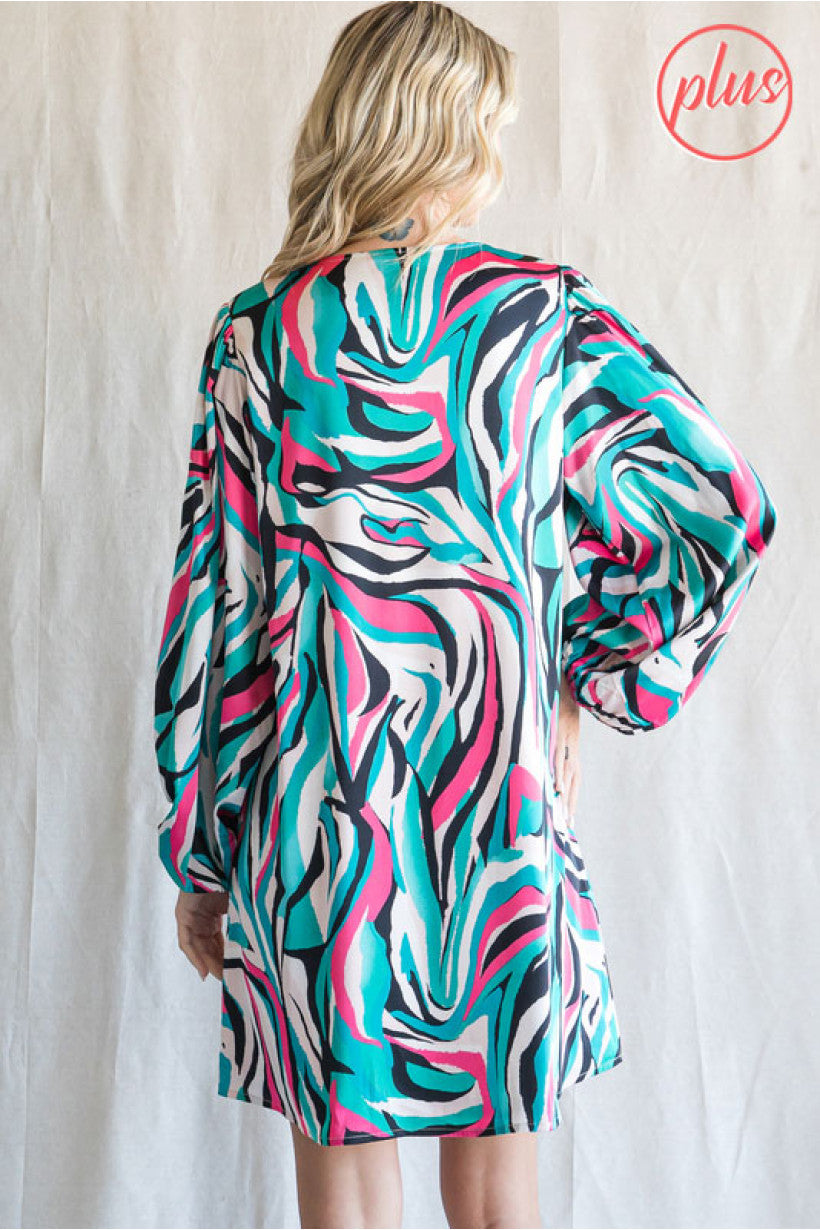 Curvy Teal On My Mind Dress