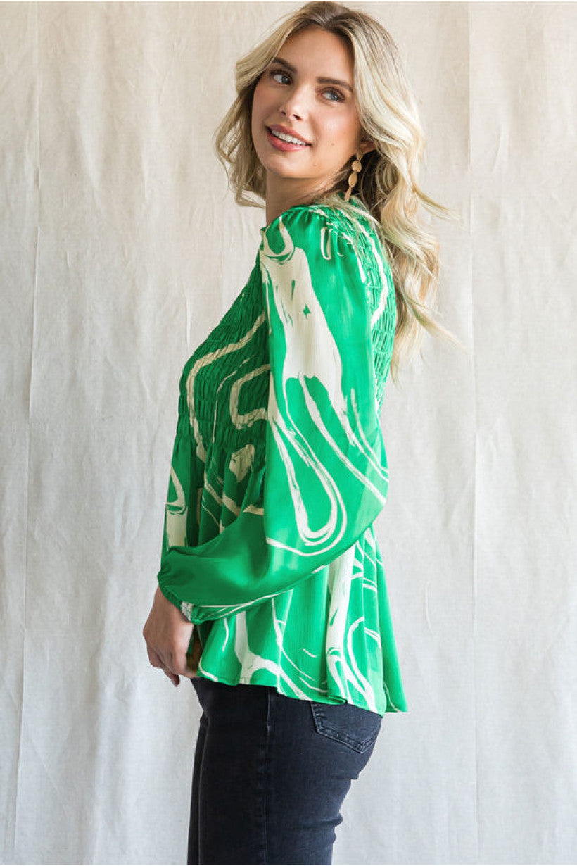 Keep Your Eyes On Me Top (Green)