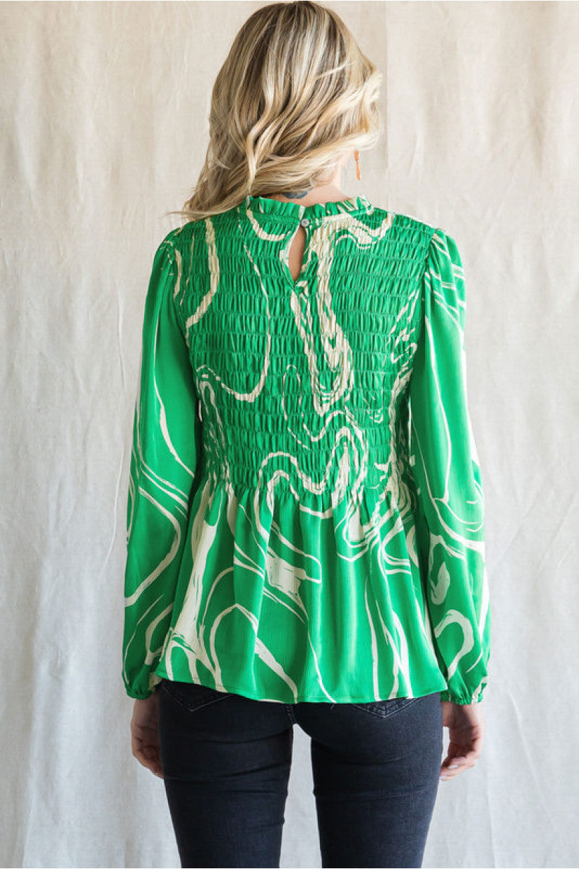 Keep Your Eyes On Me Top (Green)