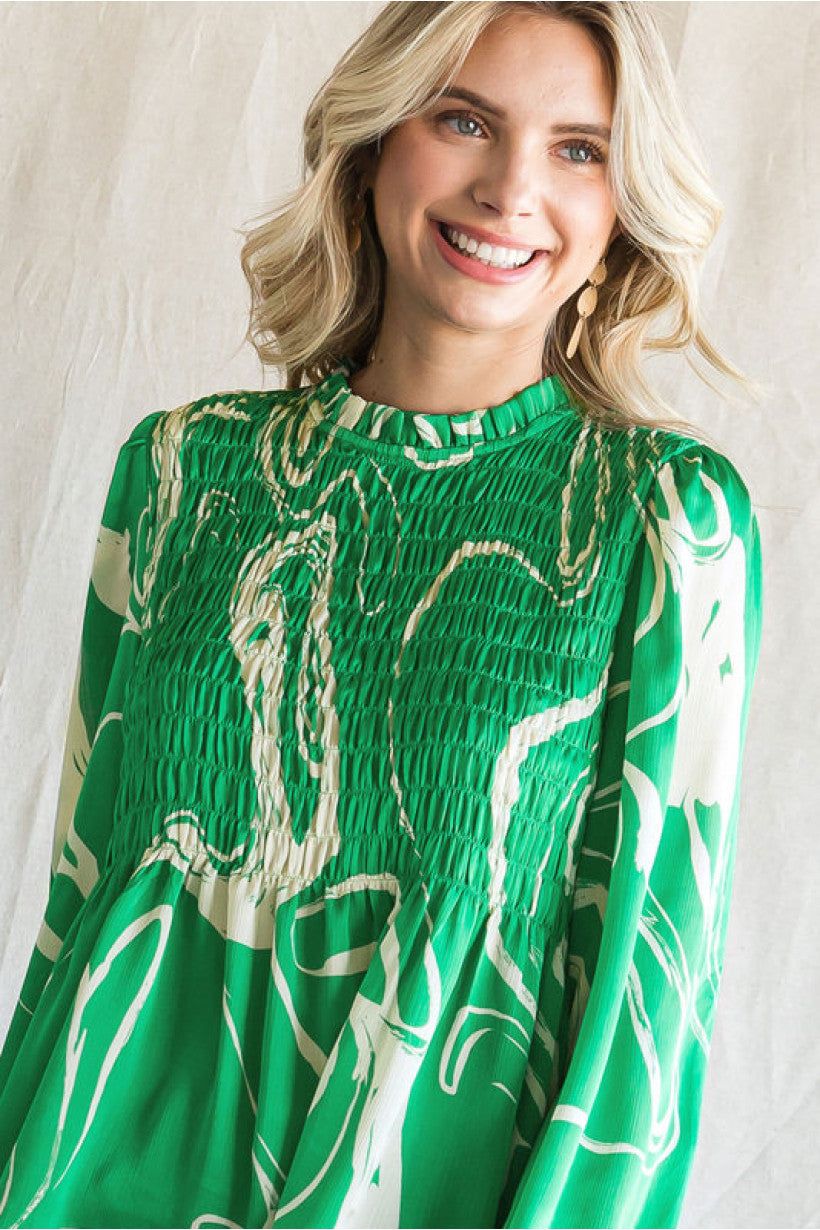 Keep Your Eyes On Me Top (Green)