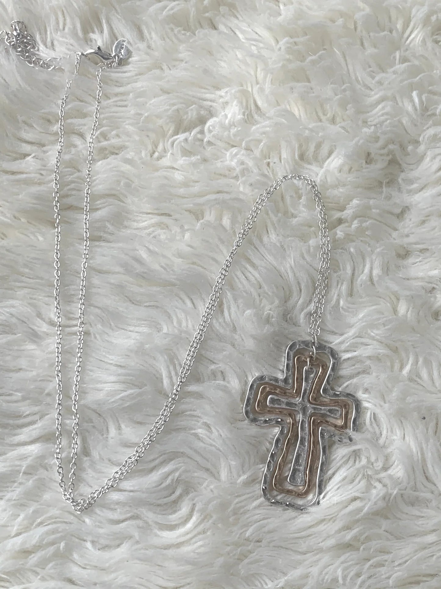 Triple Cross Necklace (Gold/Silver)