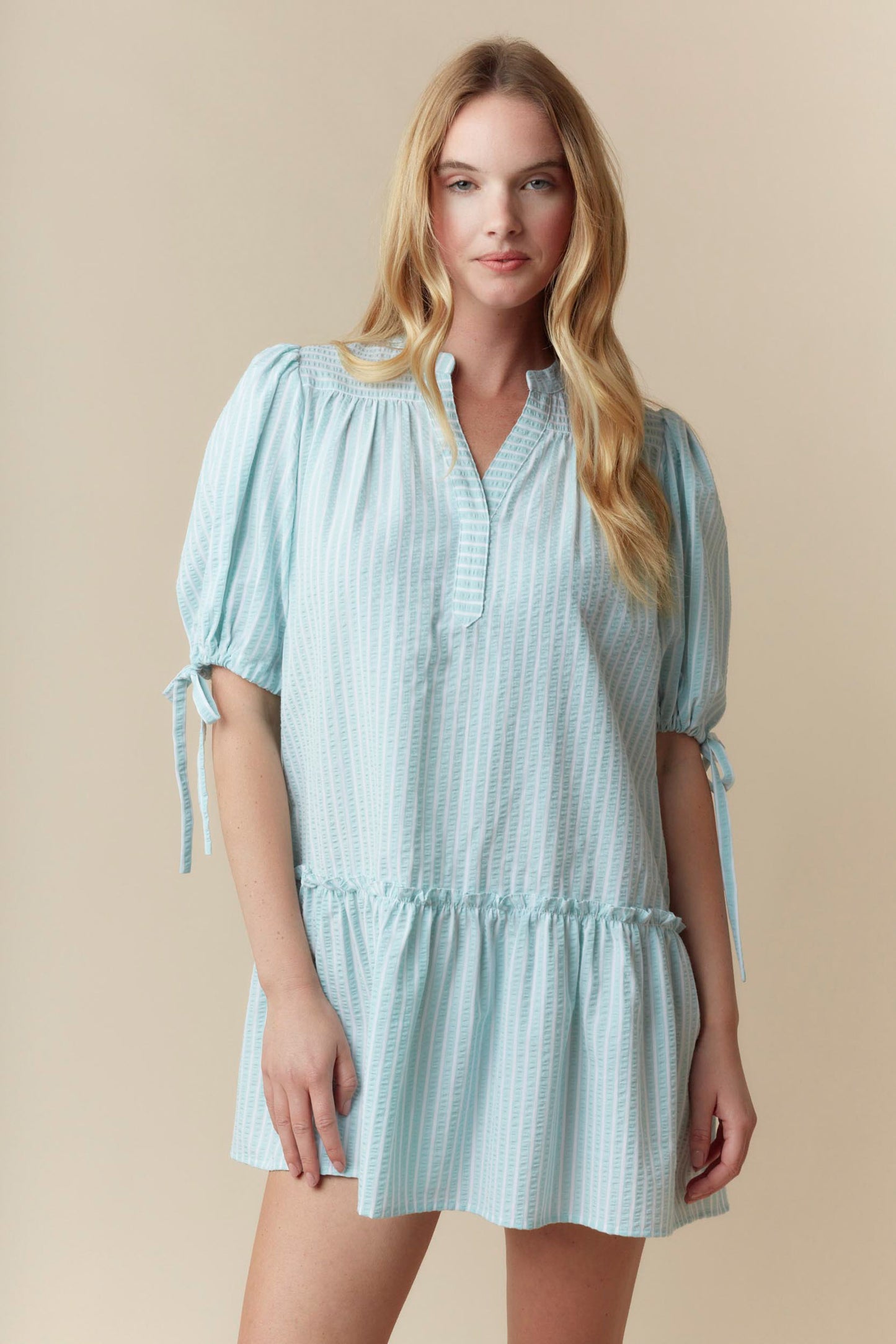 Palm Springs Striped Dress (Mint)