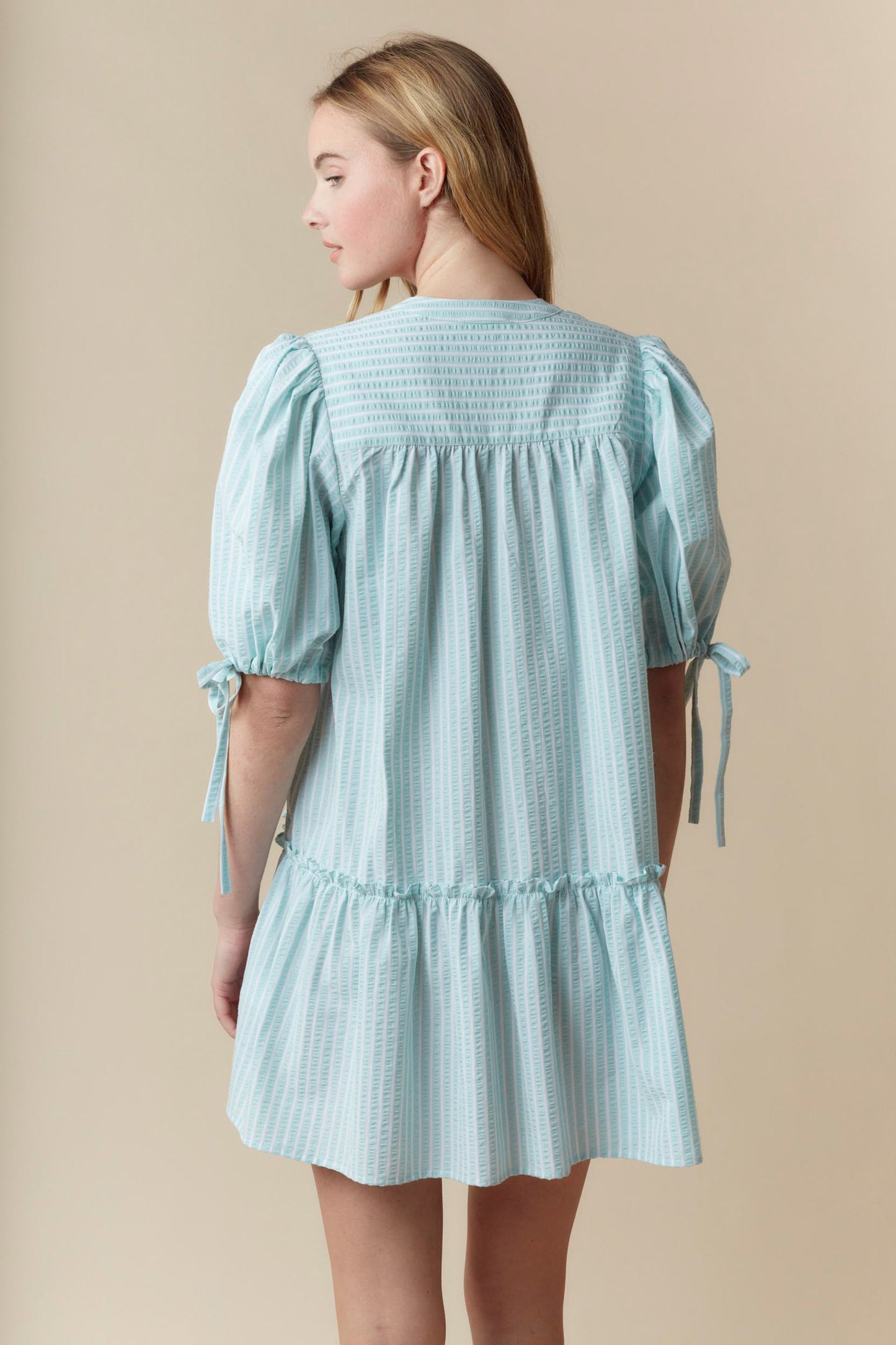 Palm Springs Striped Dress (Mint)